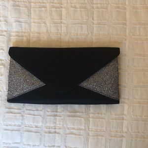 Black Sequin Detail Clutch